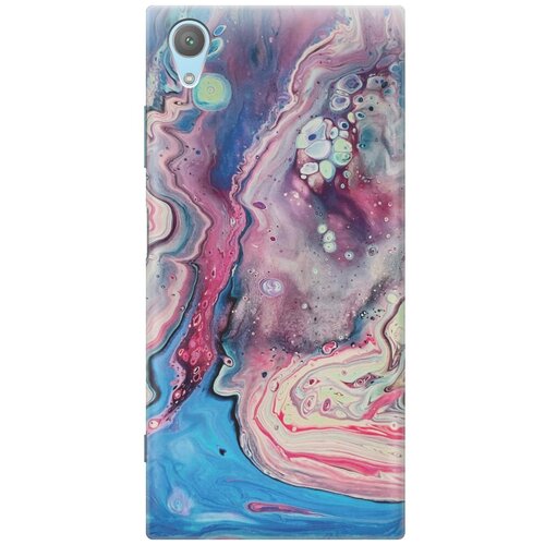 фото Cиликоновый чехол на sony xperia xa1 plus / сони иксперия ха1 плюс с принтом "разноцветный мрамор" gosso