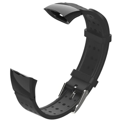 Ремешок силиконовый Mijobs для Honor Band 4 / Band 5 с перфорацией (серый)