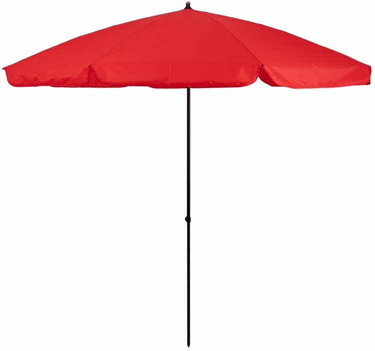 Зонт пляжный "оптима 20" с регулировкой по высоте и наклону купола, диаметр купола d 2,2 м., высота 2,3 м., красный / для сада - фотография № 4