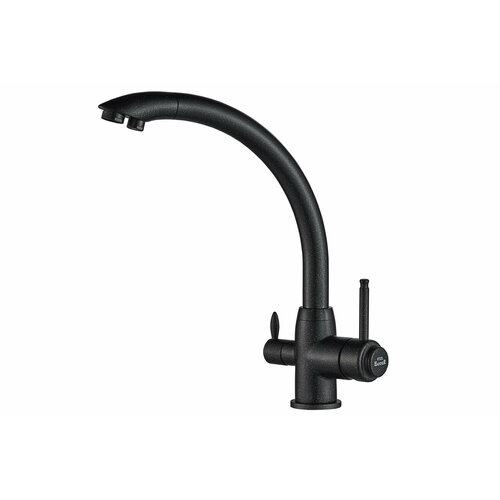 фото Кухонный смеситель zorg серия steel ham sh 699 black, черный металлик, под гранит, под фильтр, поворотный zorg sanitary
