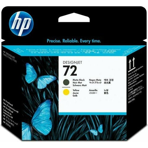 Печатающая головка HP 72 (C9384A), жёлтый/матовый чёрный