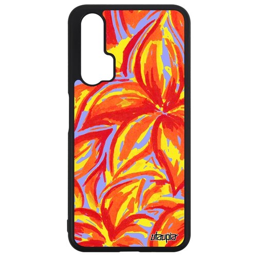 фото Чехол на смартфон huawei nova 5t, "цветочный узор" рисунок акварель utaupia