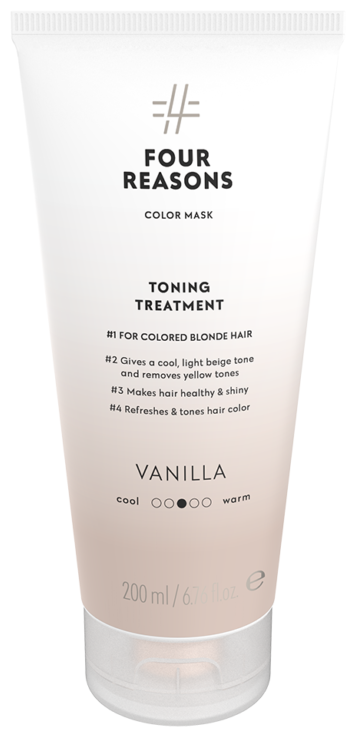 Four Reasons Тонирующая маска для поддержания цвета окрашенных волос Toning Treatment Vanilla, 350 г, 200 мл