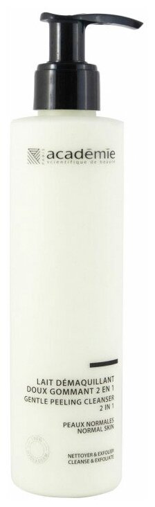 Academie пилинг-молочко для лица Gentle peeling cleanser мягкий 2 в 1, 200 мл