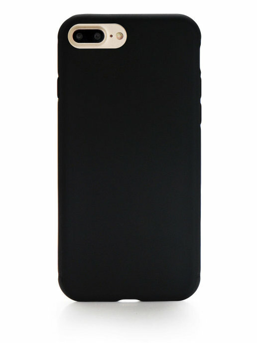 Чехол накладка для iPhone 8 Plus с подкладкой из микрофибры / для айфон 8 плюс / черный