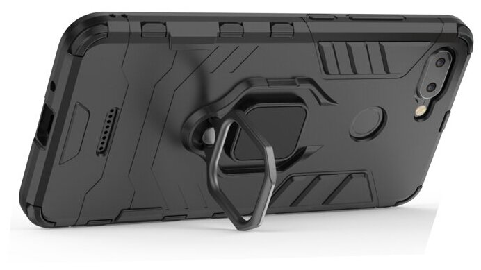 Противоударный чехол с кольцом Panther Case для Xiaomi Redmi 6 черный