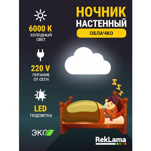 Светильник настенный детский Облачко 45:25 см