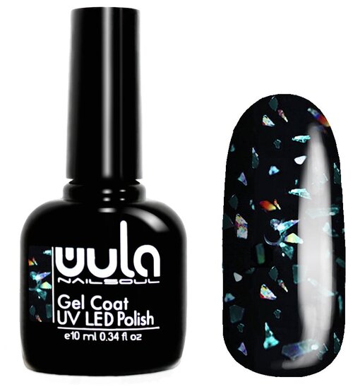 WULA гель-лак для ногтей Gel Coat Glitter rain, 10 мл, 623 голубые осколки