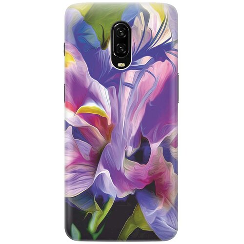 фото Cиликоновый чехол на oneplus 6t / ванплюс 6т с принтом "цветочная абстракция" gosso