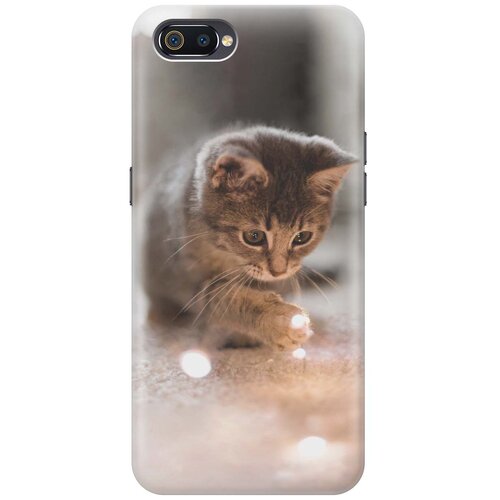 фото Gosso ультратонкий силиконовый чехол-накладка для oppo a1k / realme c2 с принтом "котенок и свет"