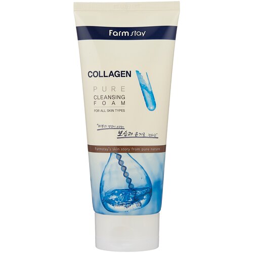 Farmstay пенка очищающая с коллагеном Collagen Pure Cleansing Foam, 180 мл очищающая пенка с коллагеном farmstay collagen pure cleansing foam 180мл