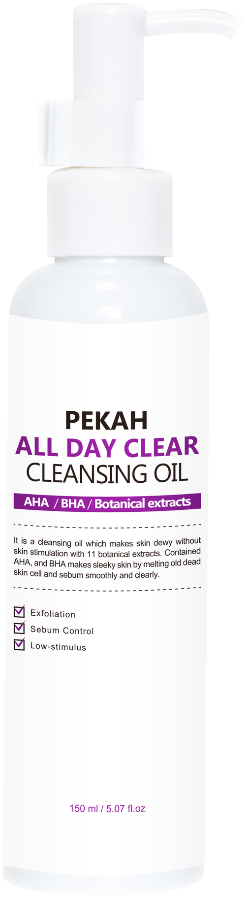 Pekah гидрофильное масло All Day Clear Cleansing Oil, 150 мл, 150 г