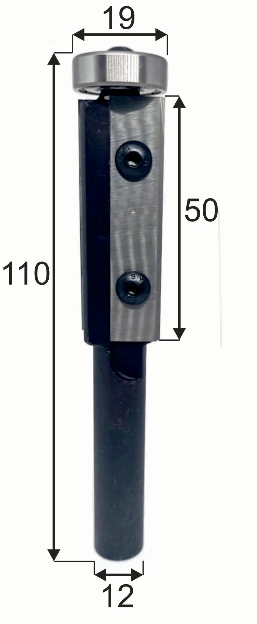 Фреза обгонная со сменными ножами (Нижний подшипник) D19 H50 S12