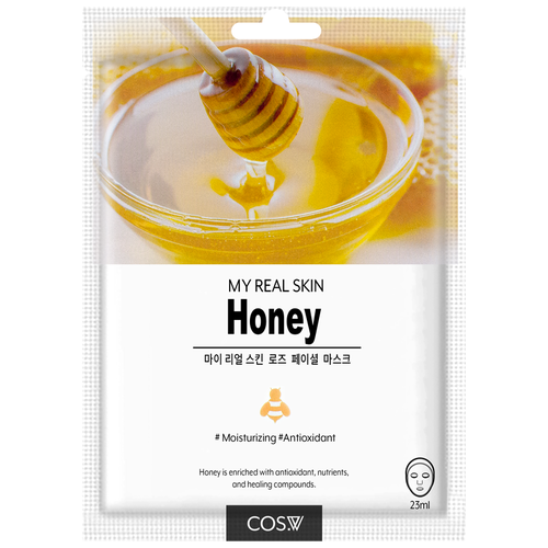 COS.W Тканевая маска с медом My Real skin honey, 23 мл