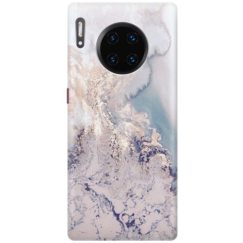 фото Re:paчехол - накладка artcolor для huawei mate 30 pro с принтом "мраморная волна"