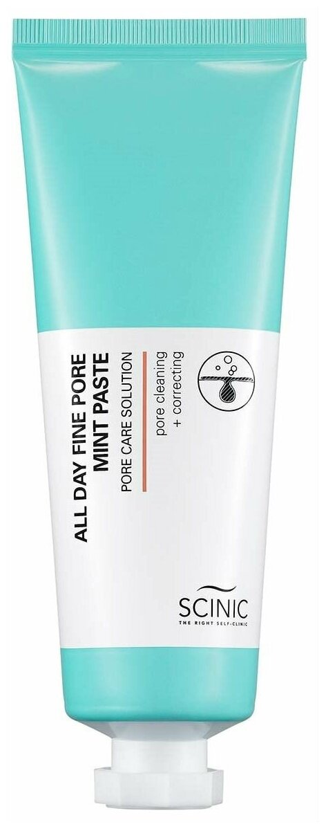 Scinic Глиняная маска-паста All Day Fine Pore Mint Paste, 80 мл