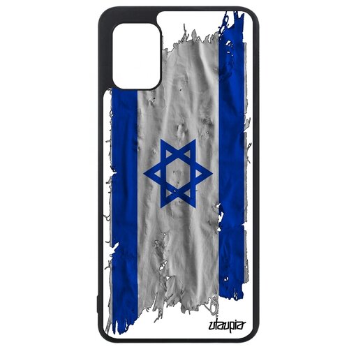 фото Чехол для телефонов galaxy a31, "флаг израиля на ткани" государственный патриот utaupia
