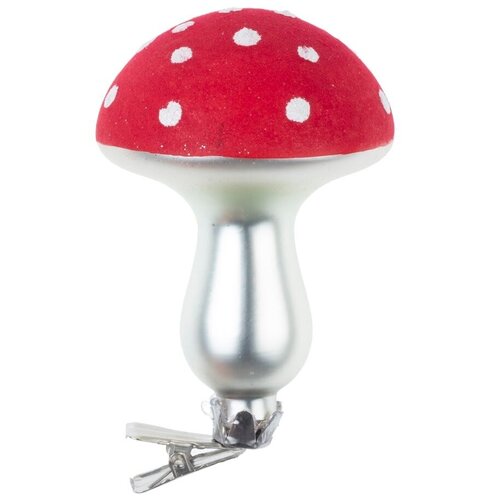 фото Набор елочных игрушек karlsbach 08985, красный/белый, 11 см, 6 шт.