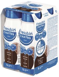 FRESENIUS KABI Фрезубин напиток 2 ккал с пищевыми волокнами, готовое к употреблению, 200 мл, шоколад, 4 шт.