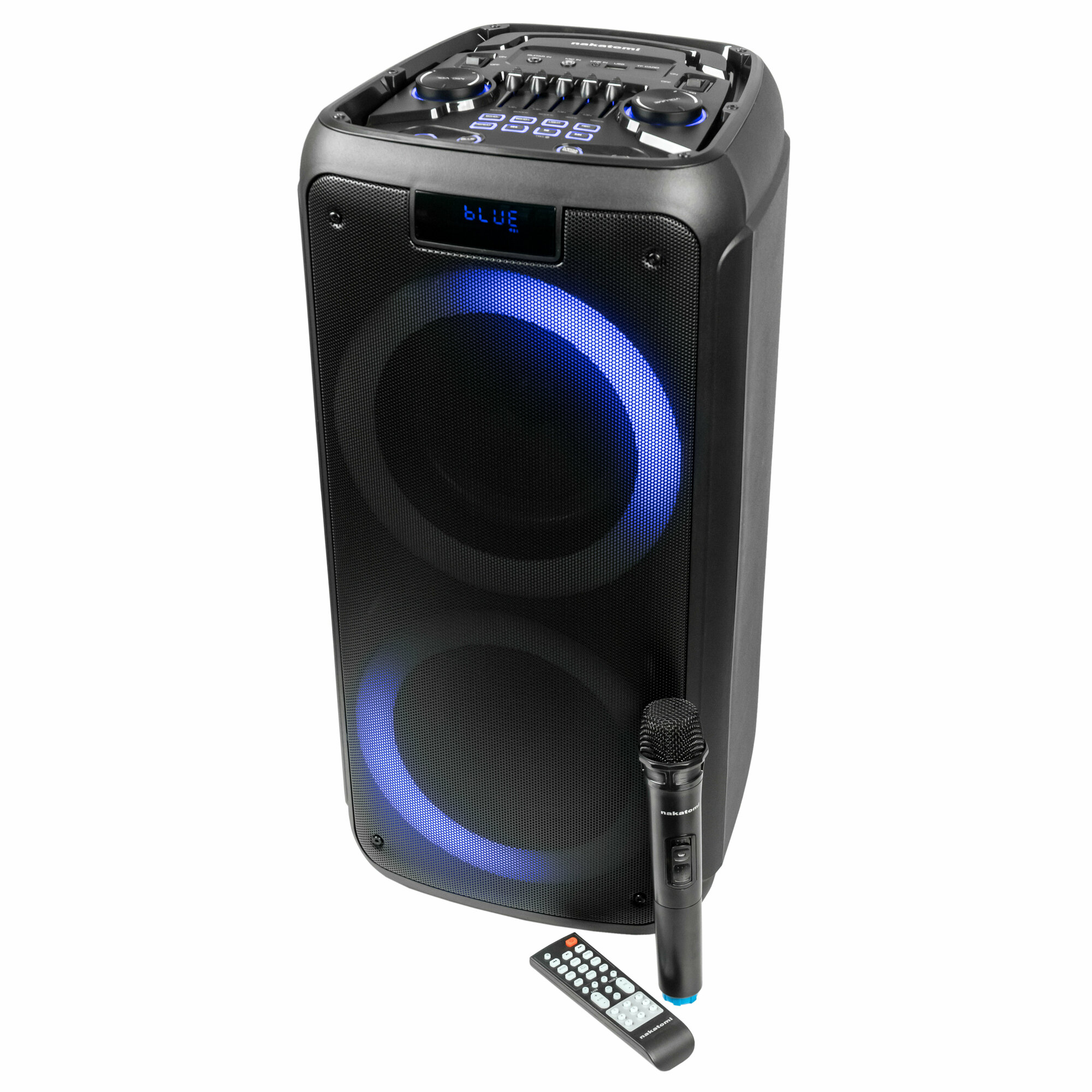 Акустическая колонка Nakatomi GS-50 90WRMS Караоке с беспр. микрофоном BT+FM+USB+SD+LED+ДУ