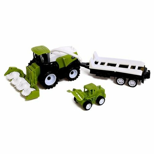 Комбайн инерционный Фермер, с трактором и прицепом, комбайн инерционный фермер с трактором и прицепом микс