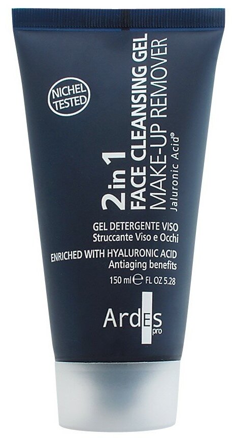 Ardes гель гиалуроновый 2в1 для очищения и снятия макияжа с лица и глаз, 150 мл, 160 г