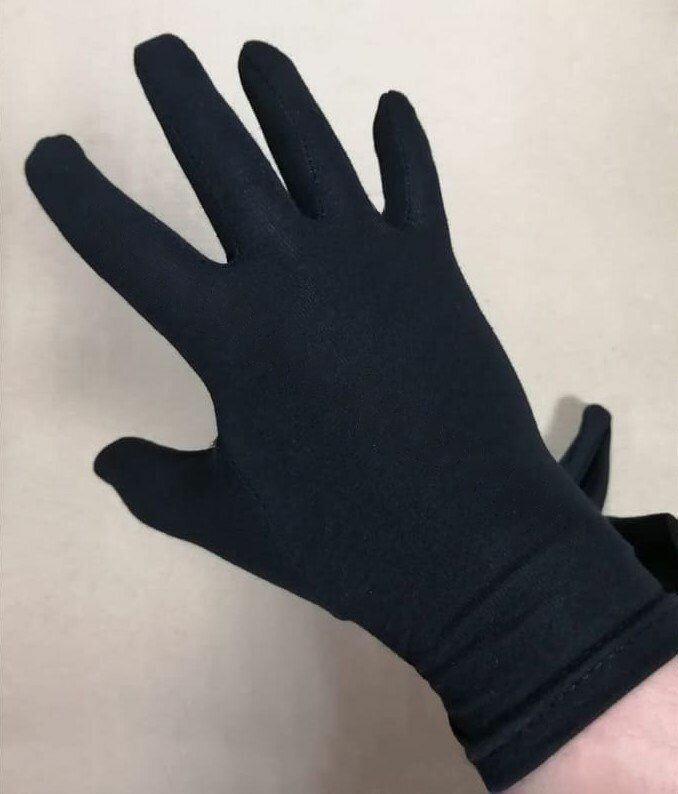 Перчатки черные м 101 (95%-хлопок, 5%-лайкра) (26) - фотография № 2
