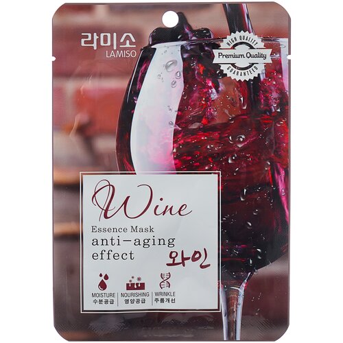 фото La miso маска с экстрактом красного вина - wine essence mask sheet, 23г