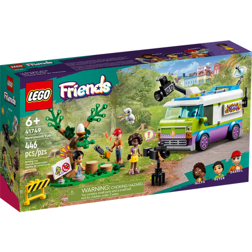 Конструктор LEGO Friends 41749 Фургон отдела новостей, 446 дет. конструктор lego friends 41741 спасательный фургон для собак 300 дет