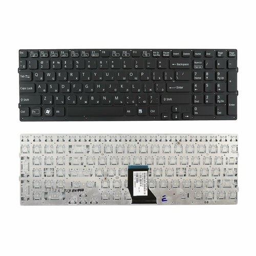 Клавиатура для ноутбука Sony VPC-CB, VPC-CB17 черная без рамки клавиатура для ноутбука sony vaio 9z n6cbf d0r серебристая без рамки