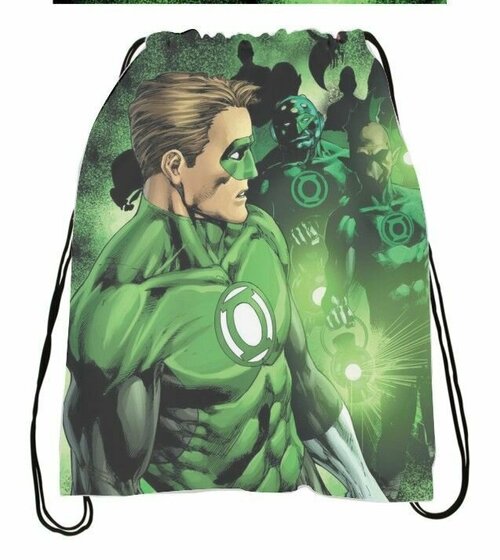Мешок для обуви Зелёный фонарь, Green Lantern №7