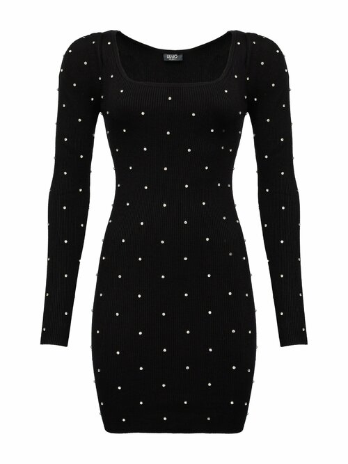 Платье LIU JO, повседневное, прилегающее, мини, размер S, черный