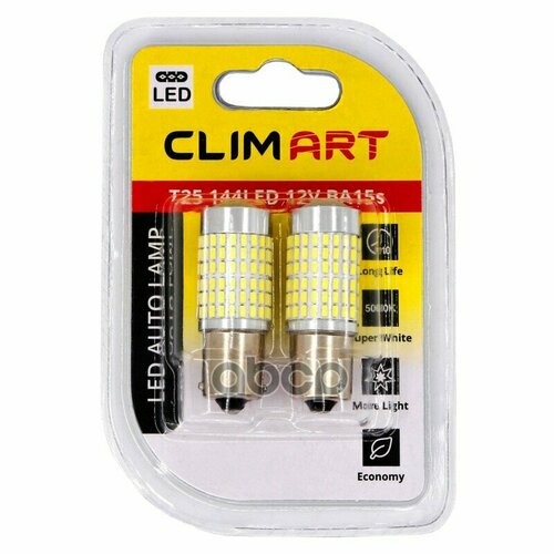 Лампа Светодиодная Clim Art T25 144Led 12V (P21w)/К-Т 2 Шт CLIM ART арт. cla00504