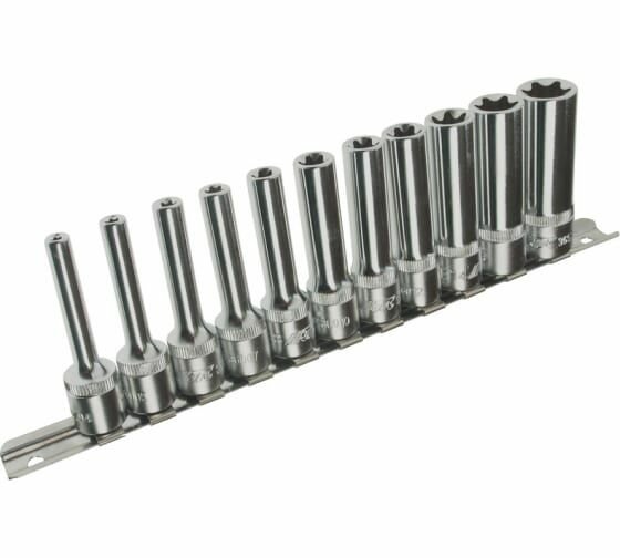 Набор головок торцевых глубоких TORX 3/8" E4-E18, 11 предметов, JTC-H311E