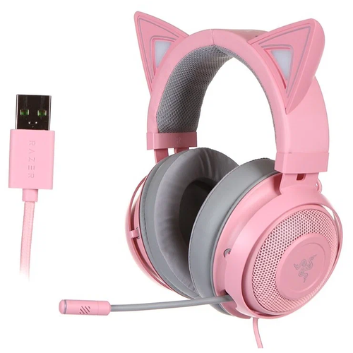Наушники с микрофоном Razer Kraken Kitty Ed - Quartz розовый 13м мониторные USB оголовье RZ04-02980200-R3M1 1764000₽