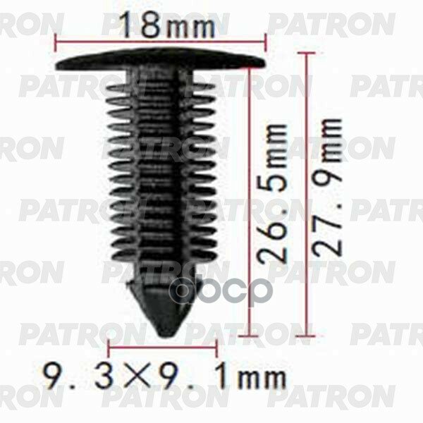 Клипса пластмассовая Mercedes применяемость: крепление обшивки салона PATRON арт. P37-1087