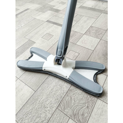 Швабра пластиковая 130 см микрофибра 3713 см отжим вращение 180 градусов Baizheng 1281₽