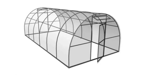 Каркас теплицы 6х3х2м, оцинкованный металл 20х20 мм, шаг 1.0 м, без поликарбоната - фотография № 1