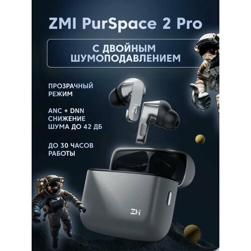 Беспроводные стерео-наушники ZMI PurSpace 2 Pro c активным шумоподавлением ANC и быстрой зарядкой TW200ZM GLOBAL 699900₽