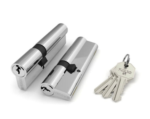 Цилиндровый механизм Fuaro (Фуаро) 100 CA 90 mm (40+10+40) CP хром 3 кл.
