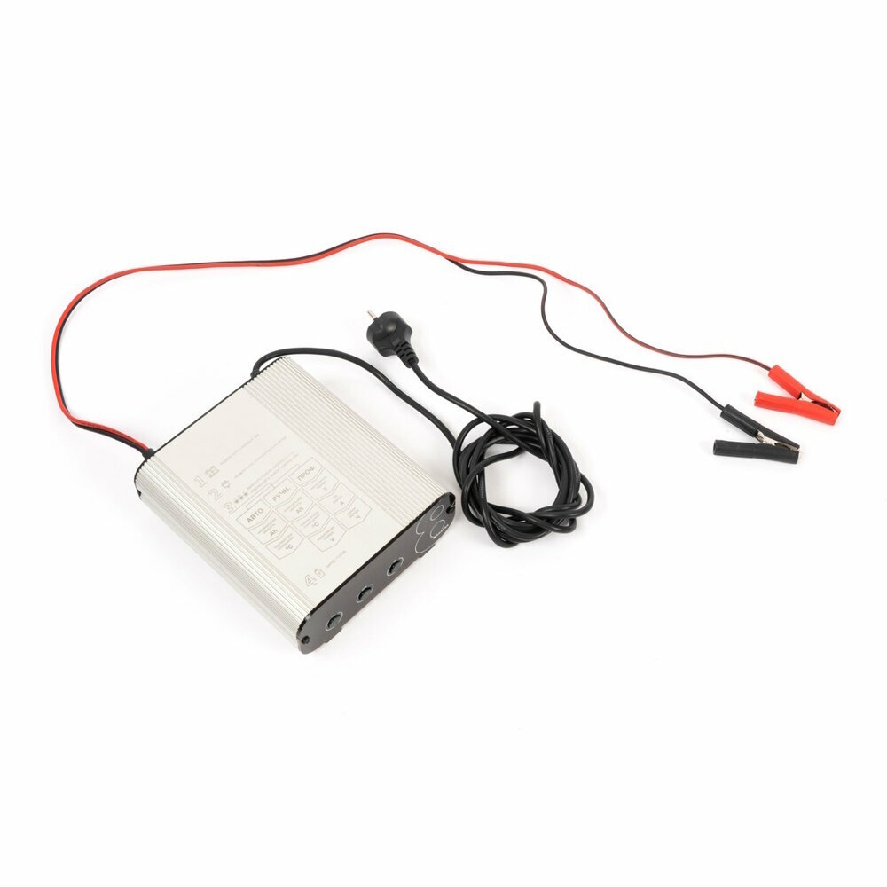 248 Компактное автоматическое зарядное устройство для аккумуляторов (АКБ), заряжает все типы свинцово-кислотных АКБ, включая автомобильные. Ток заряда до 8А. IP 50. Бастион SKAT 8A - фото №18