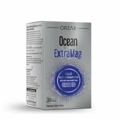 Orzax Ocean ExtraMag Магний 3 в 1 200 мг 30 таблеток