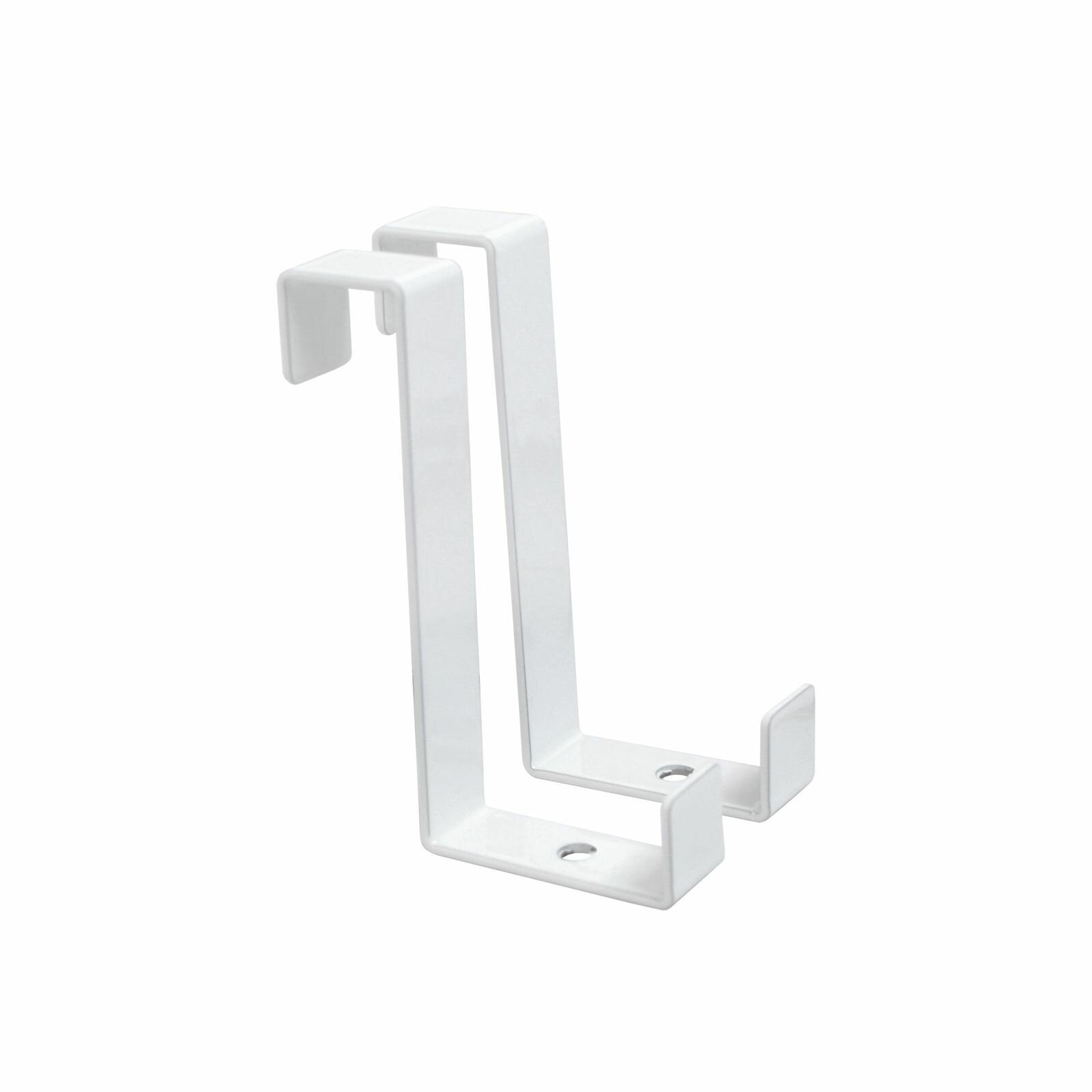 фото Крючок на дверь мебели навесной аллюр КДН-2 (20х40) белый 2 шт.