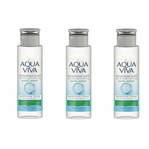 Тоник ROMAX Aqua Viva Матирующий для жирной и комбинированной кожи, 3 шт, 200 мл