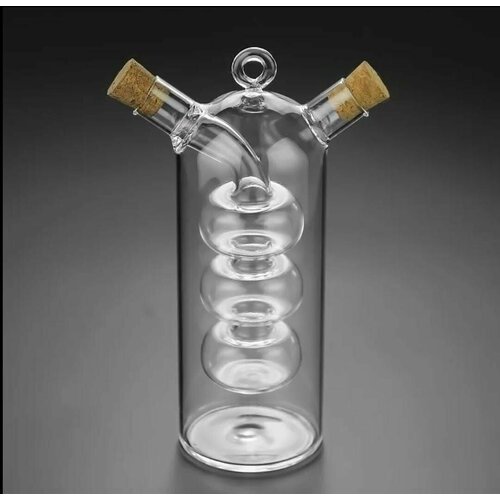 Емкость двойная для масла и уксуса стеклянная универсальня,390 мл/70мл