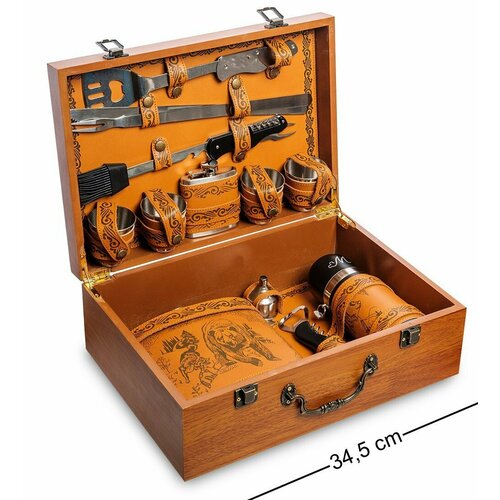 Подарочный набор фляжка 330 мл Охота на медведя A2138555 11023₽