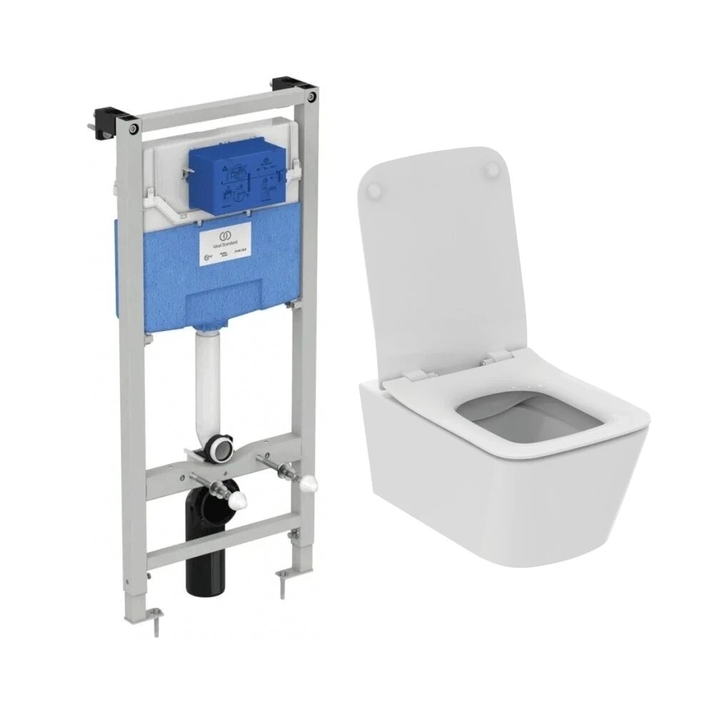 Комплект Ideal Standard blend cube инсталляция с унитазом и сиденьем t368601+t521101 m521101