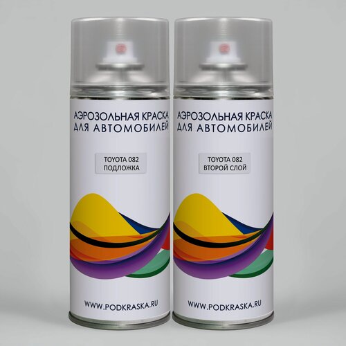 Изображение товара Автомобильная краска в баллончике, Toyota белая, 082 - LIME WHITE, MOONGLOW, 400 мл