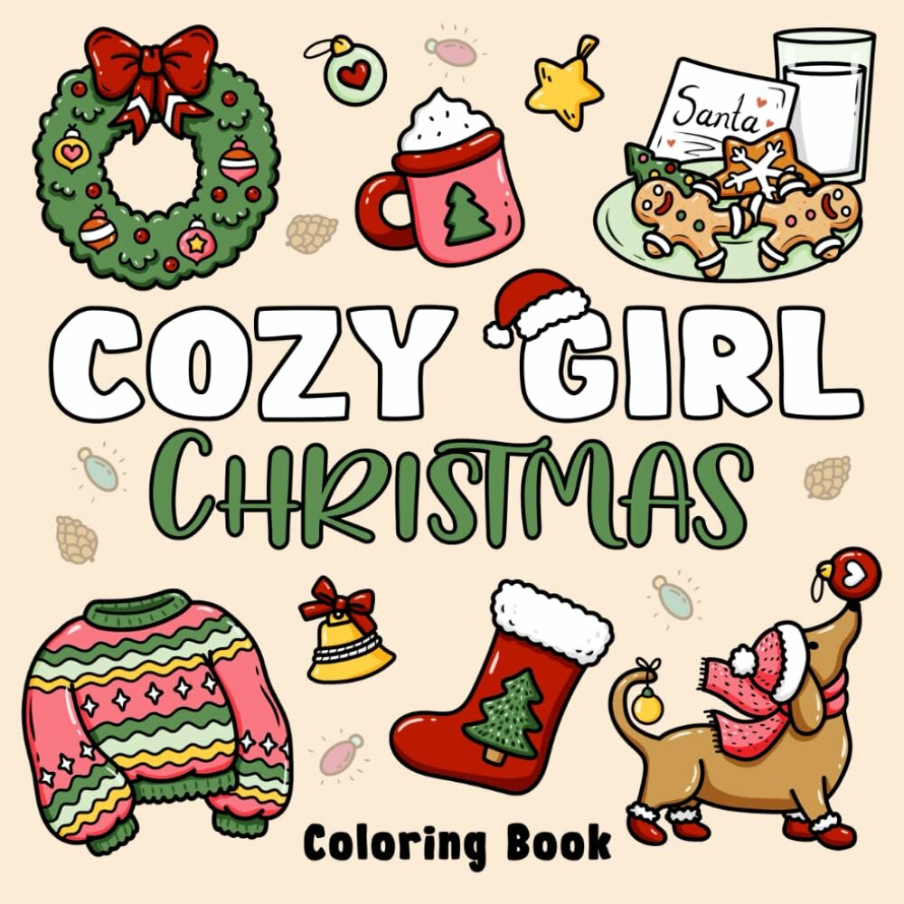 Раскраска антистресс для взрослых и подростков Coco Wyo - Cozy Girl Christmas