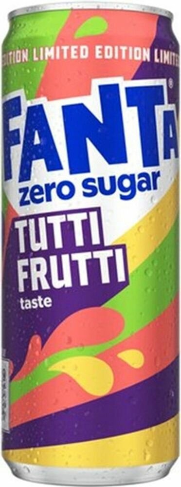 FANTA со вкусом Тутти Фрутти без сахара, 330 мл
